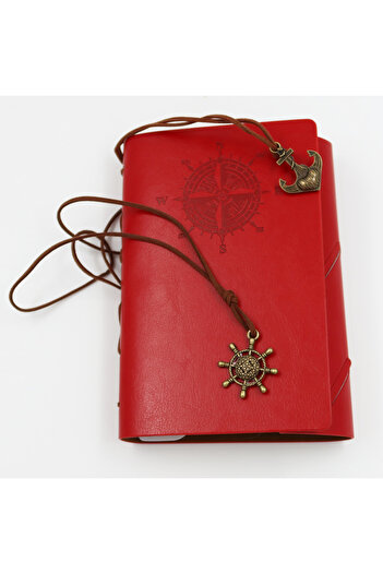 enyareshome Vegan Leather Cover Nostalgic Note Memory Book 80 Sheets A5 - Removable Page