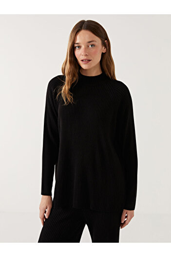 LC Waikiki Lcw Comfort Half Turtleneck Oversize Women's Knitwear Sweater