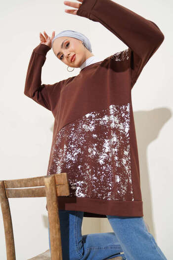 VOLT CLOTHİNG Women's Leaf Detailed Tunic