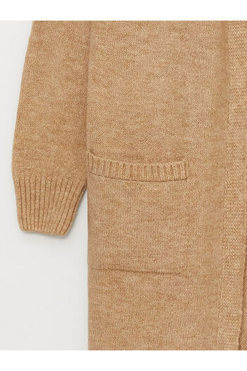 LC Waikiki Shawl Collar Plain Long Sleeve Women's Knitwear Cardigan