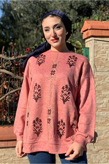 Moda Rosa 25K4421- Rose - Sequin Embroidered Tunic