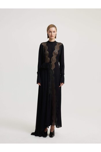 BAQA Lace Black Evening Gown