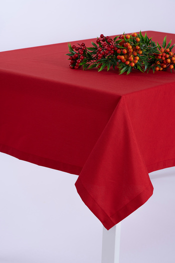 ALTINPAMUK Duck Fabric New Year's Tablecloth Stain Resistant Red Options
