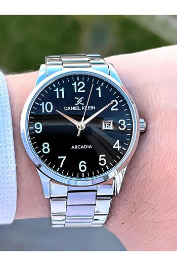 Daniel Klein 5 Atm Water Resistant Men's Wristwatch - Calendar, Steel Band, Dial Edk.13844.2