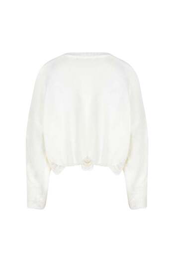 RİVUS Ripped Detailed Oversize Crop Knitwear