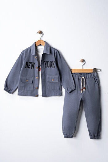 Çelix Kids Boy's Winter Newyork 3-Piece Set Winter Wear