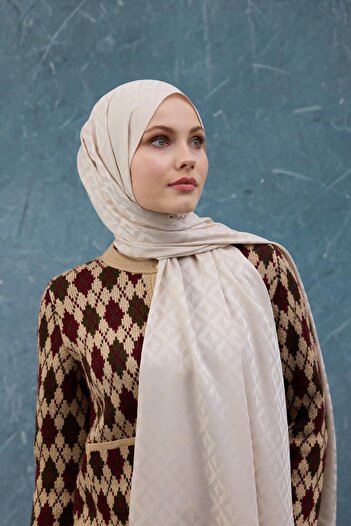 İpekhan Fall Winter İpeksi Jakar Şal Ekru 9019-27