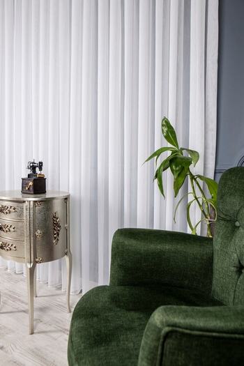 PERDECITY Original Bamboo Tulle Curtain 300 X 260 1X3 Tight Pleat