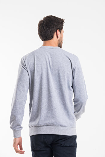 Superlife Erkek Bisiklet Yaka Regular Kalıp İnce Californıa Baskılı Sweatshırt SPR24SW125