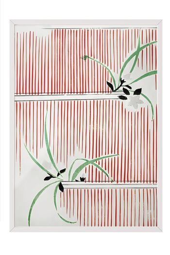 Postifull White Framed Painting, Wall Painting, Bijutsu Sekai - Morning Glory Comfort Series No:108721