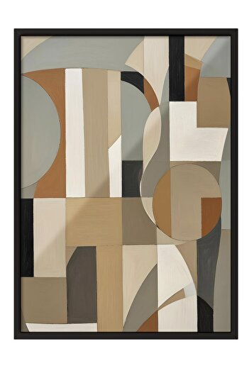 Postifull Black Framed Painting, Poster and Frame Kit, Painted Shapes No1 Comfort Series No:108689