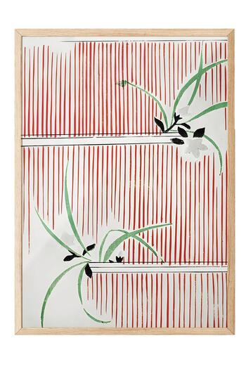 Postifull Wooden Framed Painting, Poster and Frame Set, Bijutsu Sekai - Morning Glory Comfort Series No:10872