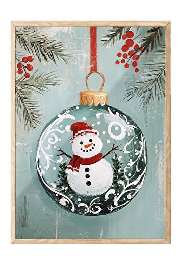 Postifull Wooden Framed Painting, Poster and Frame Set, New Year Comfort Series No:108757