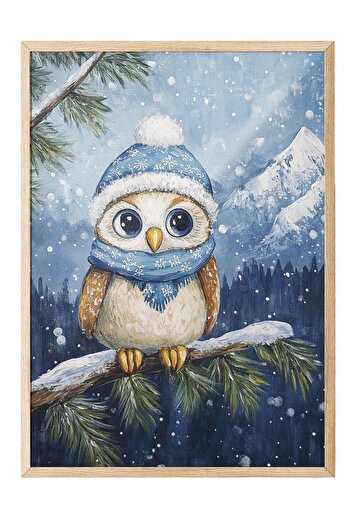Postifull Wooden Framed Painting, Poster and Frame Set, New Year Comfort Series No:108758