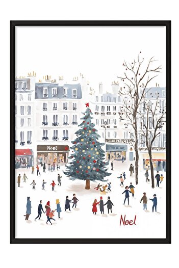 Postifull Black Framed Painting, Poster and Frame Set, New Year Comfort Series No:108762