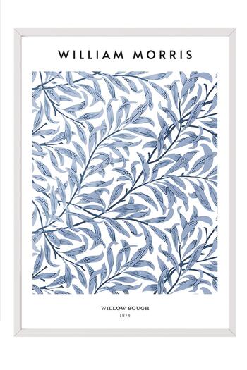 Postifull White Framed Painting, Poster and Frame Set, William Morris - Willow Bough Comfort Series No:10857