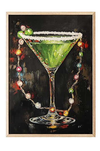 Postifull Wooden Framed Painting, Poster and Frame Set, New Year Comfort Series No:108775