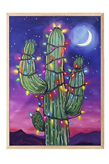 Postifull Wooden Framed Painting, Poster and Frame Set, New Year Comfort Series No:108765