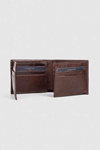La La'Graccio Paris La'Graccio Paris Genuine Leather Men's Wallet Brown