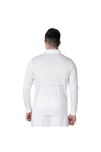 Nivia Full Sleeve Cricket Jersey | White | Breathable & Comfortable Sportswear | Size Xxl