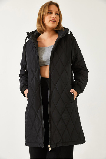Bianco Lucci Women's Hooded Quilted Coat 5138 60261082