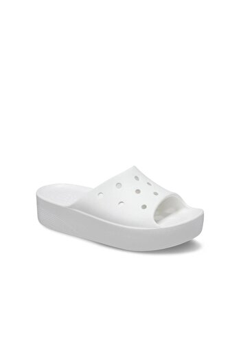 Crocs Classic Platform Slide Women's Slippers - White