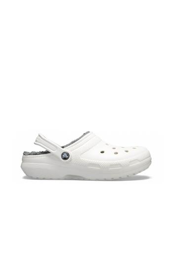 Crocs White Classic Lined Clog Slippers for Men