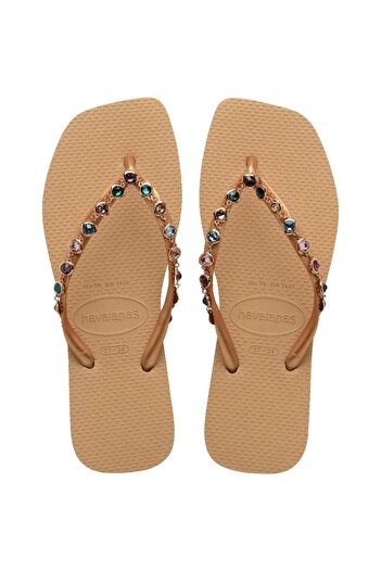 Havaianas Slim Square Luxury Terlik - Golden