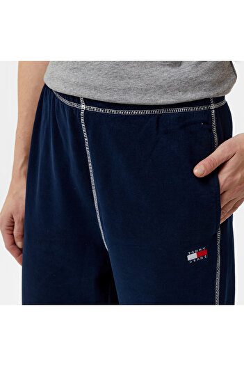 Tommy Hilfiger Tommy Jeans Topstitch Badge Kadın Mavi Eşofman Alti