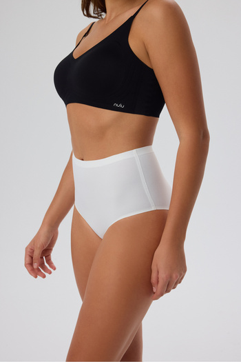 nulu Women's Ecru High Waist Recovery Seamless Panties