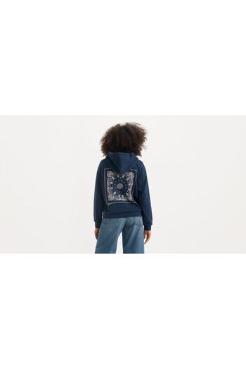 Levi's Emme Pa 001U6-0003 Μπλε γραφικό φούτερ με κουκούλα καθημερινής χρήσης