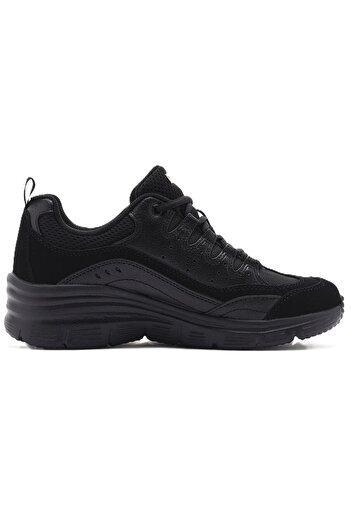SKECHERS Fashion Fit Womens Memory Foam Walking Black Memory Sole Women's Casual Sneakers Black