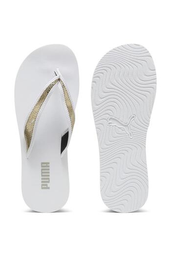 Puma Șlapi Sandy Flip Metallic Shine, Alb, Femei