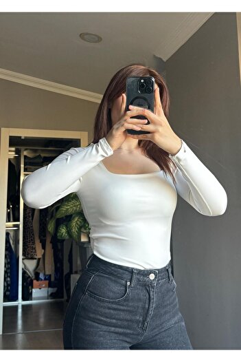 Lusenta Square Collar Bodysuit Body