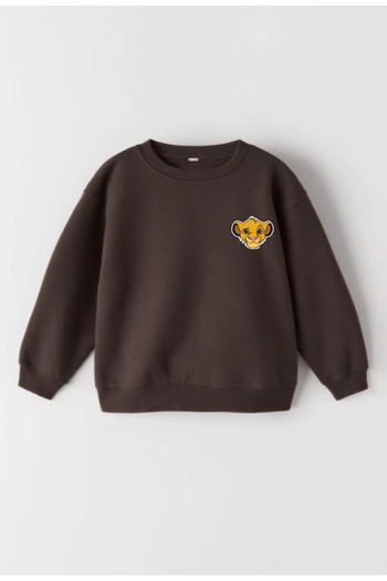 GYES Φούτερ για αγόρι - Crew Neck, Lion Print, 3 Thread Raised, Unisex