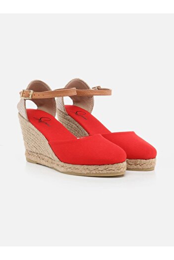 Su Espadril Kate Kırmızı Kadın Dolgu Topuklu Espadril