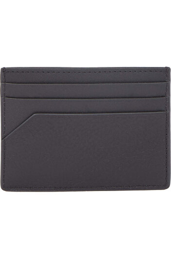 Tommy Hilfiger Black Men's Card Holder with Logo Detail and Inner Compartment Am0Am12769-Bds