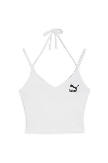 Puma Undershirt Puma Classics Ribbed Crop Top, White, Women