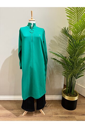 Firuze Tunik fermuarlı
