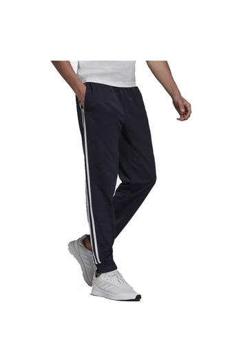 adidas pantaloni adidas Essentials Blue Tapered - 3 dungi, bărbați, încălziți