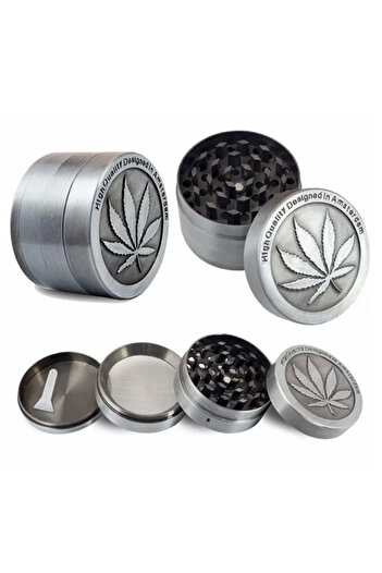 KAPVOE Yüksek Kaliteli Çelik Öğütücü Grinder  4 Katmanlı mıknatıs  Kapaklı taraklı  4 Cm Çap Cepte Taşınır