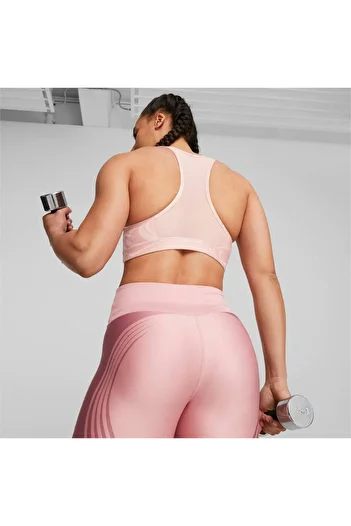 Puma Bra Puma Mid Impact 4keeps Graphic Bra Pm Future, Pink, Women