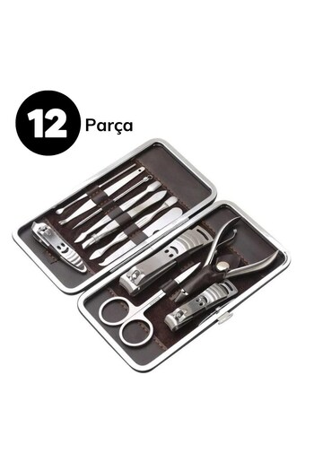 shop BUFFER® 12 Parça Çanta Tipi Manikür Pedikür Tırnak Bakım Seti
