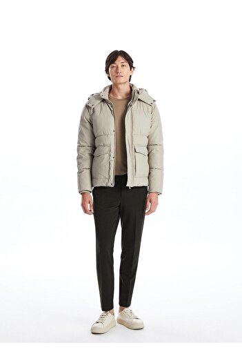 LC Waikiki Ανδρικό πουπουλένιο παλτό SOUTHBLUE Standard Fit με κουκούλα