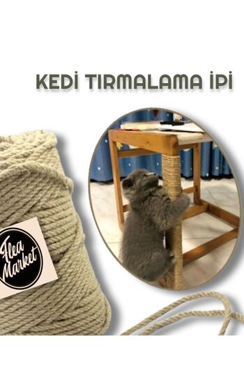 Flea Market Premium Quality Cat Scratching Rope - Cat Scratching Rope - (4 Mm, 40 Meters)