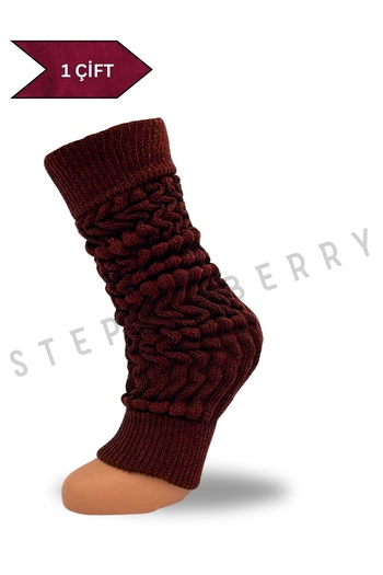 STEPPE BERRY Women's Burgundy Leggings Socks