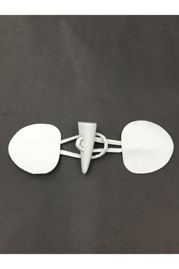 karantuhafiye Leather Unit Shepherd Button Set White 2 Pieces