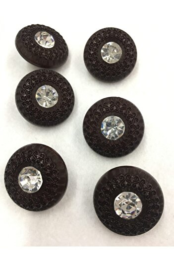 karantuhafiye Stone Coat and Coat Button Dark Brown Set of 6