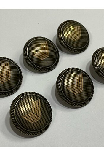 karantuhafiye Trench Coat Button V Model Antique Yellow / Set of 6 / 2.5 Cm