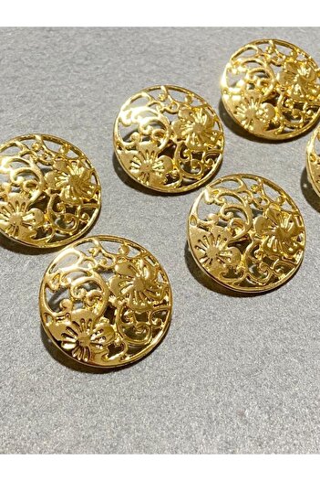 karantuhafiye Gold Lace Pattern Coat Jacket Set of 6 - 2.7 cm
